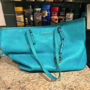 Teal Michael Kohrs shoulder handbag